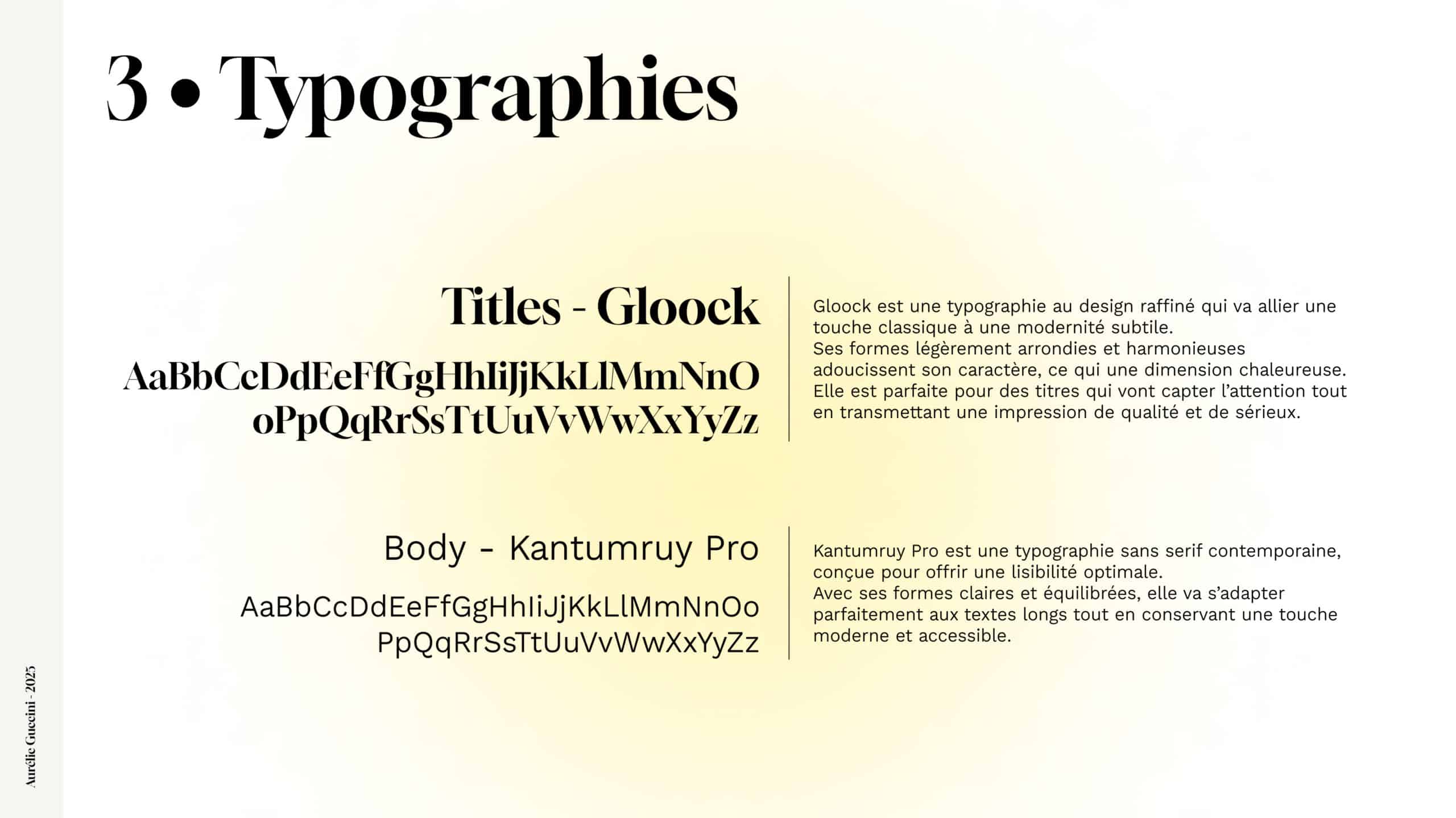 Charte graphique Aurélie Guccini - Typographie