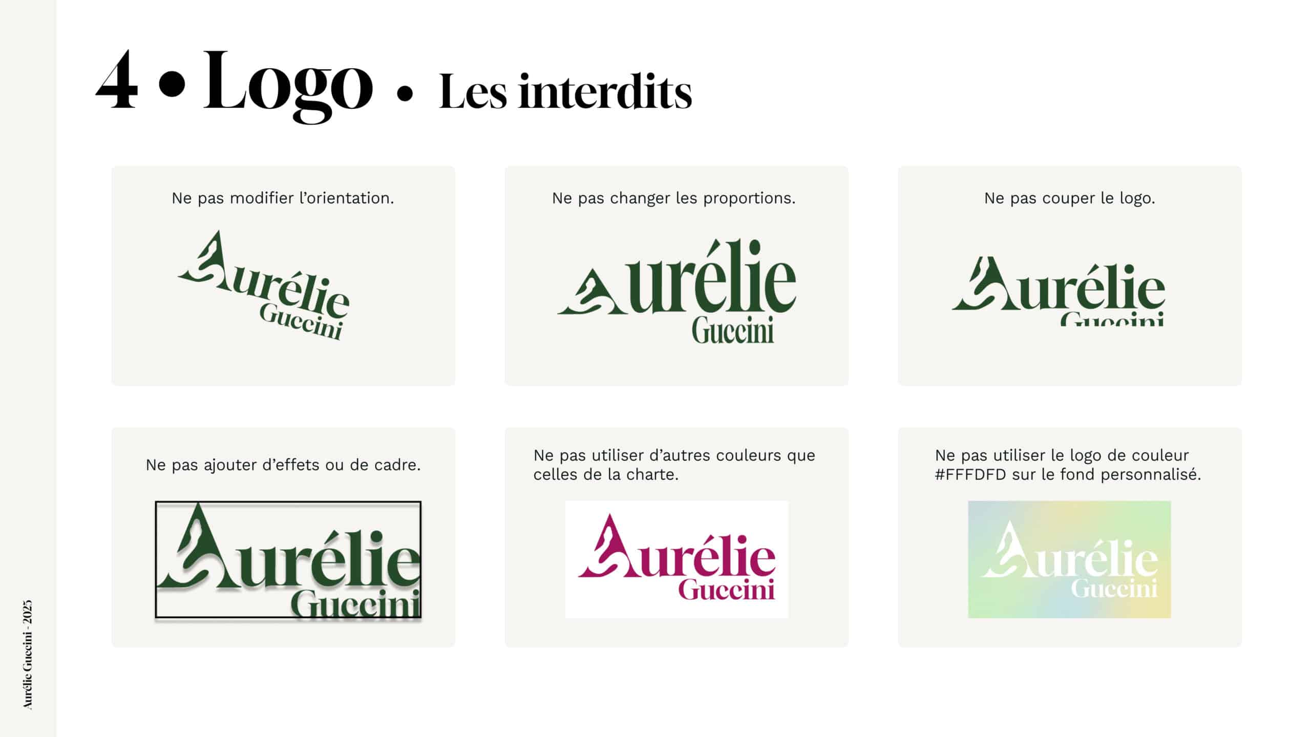 Charte graphique Aurélie Guccini - Logo