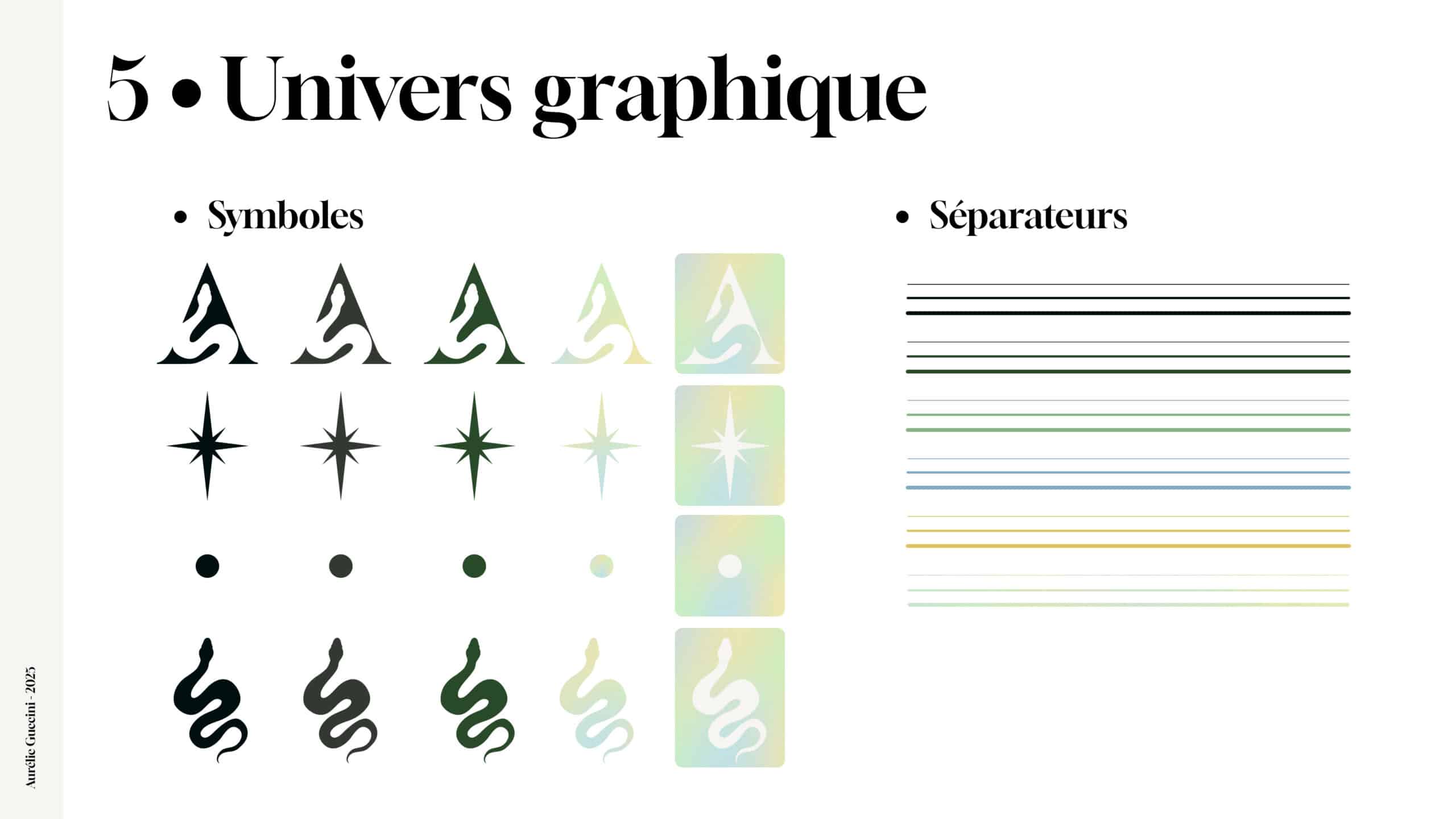 Charte graphique Aurélie Guccini - Univers graphique