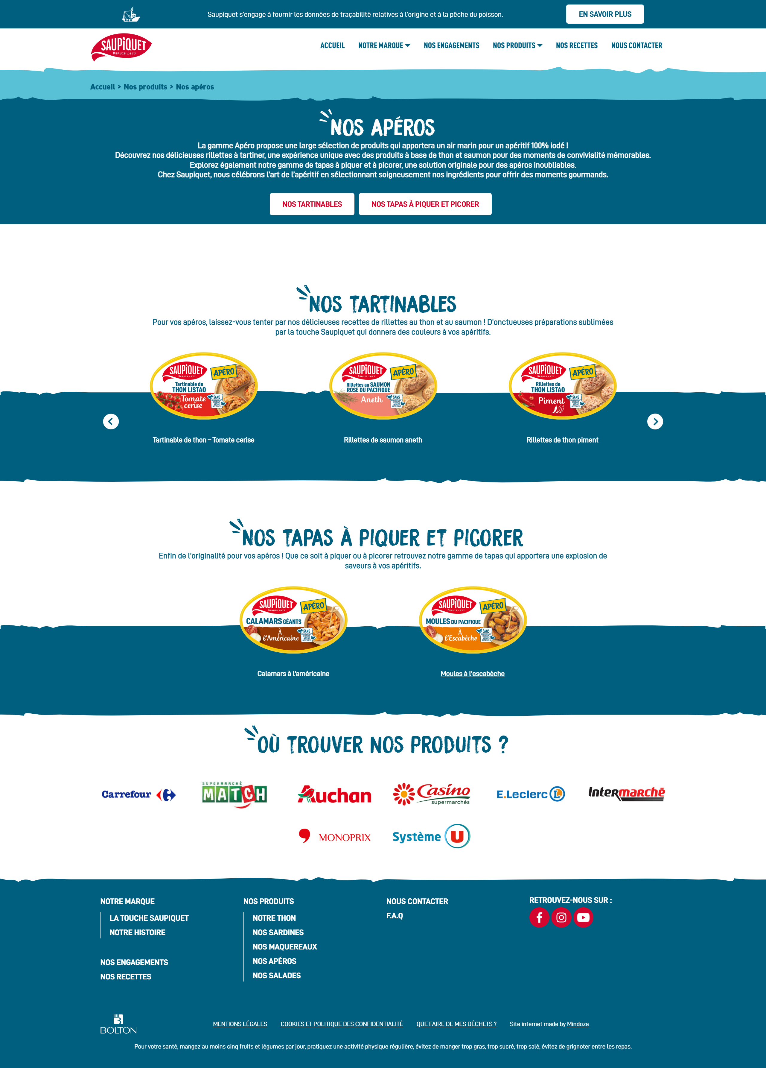 Projet Saupiquet conception ux ui design