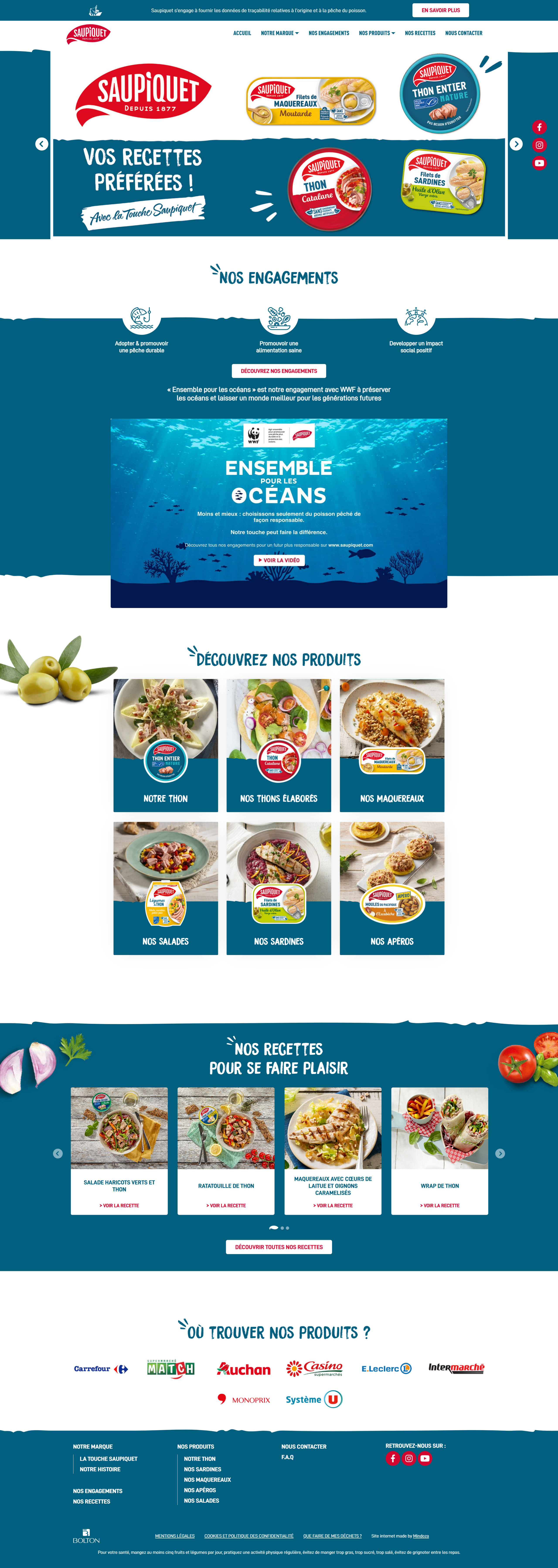 Projet Saupiquet conception ux ui design