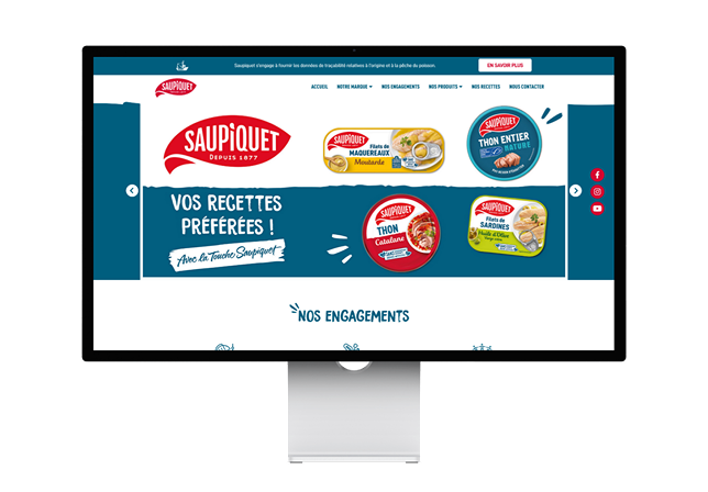 Mockup Desktop Saupiquet conception ux ui design