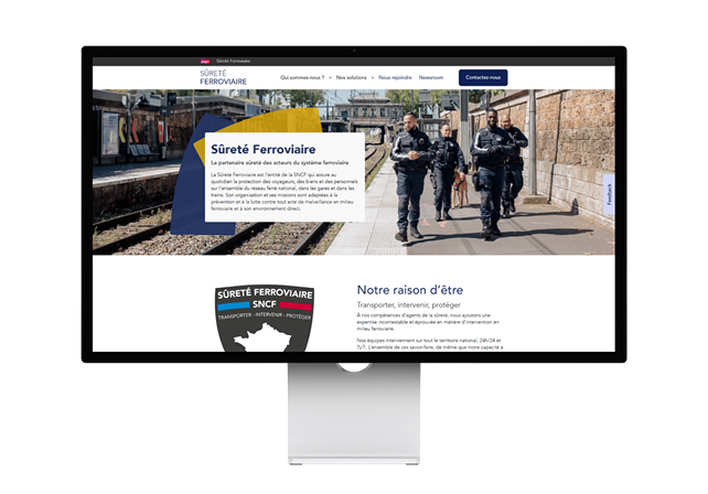 Mockup Desktop Sureté ferroviaire conception ux ui design