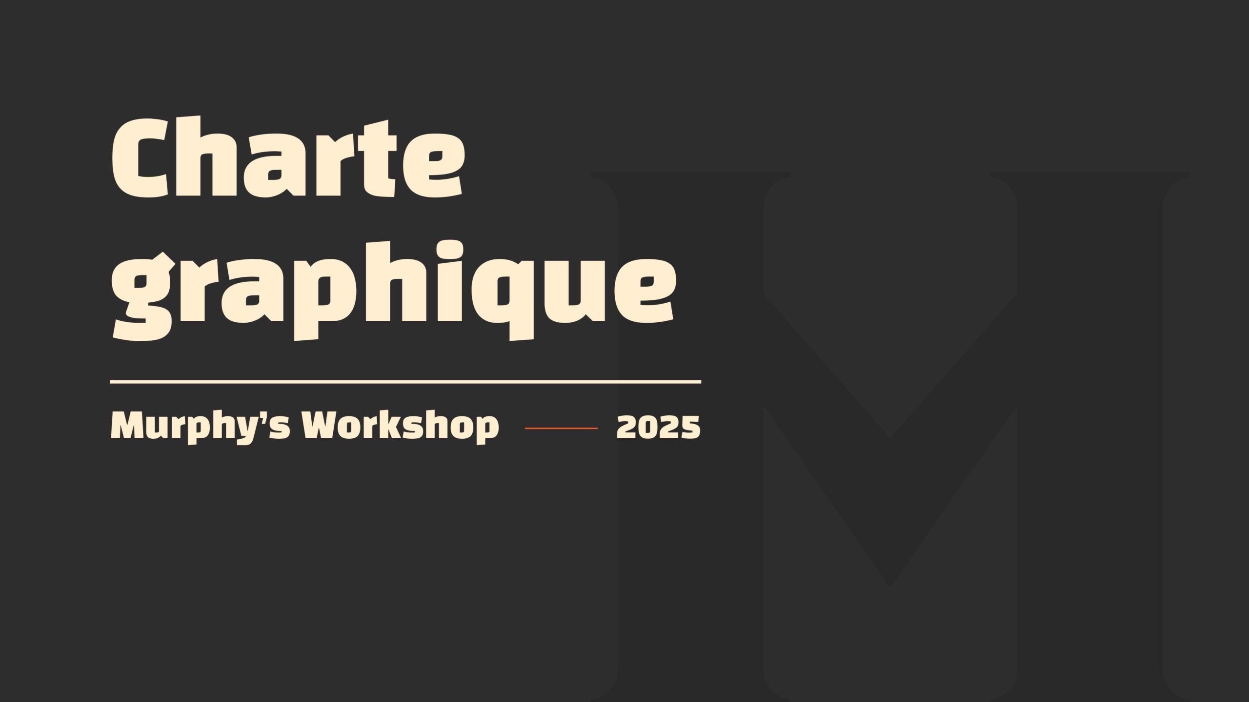 Charte graphique Murphy's Workshop