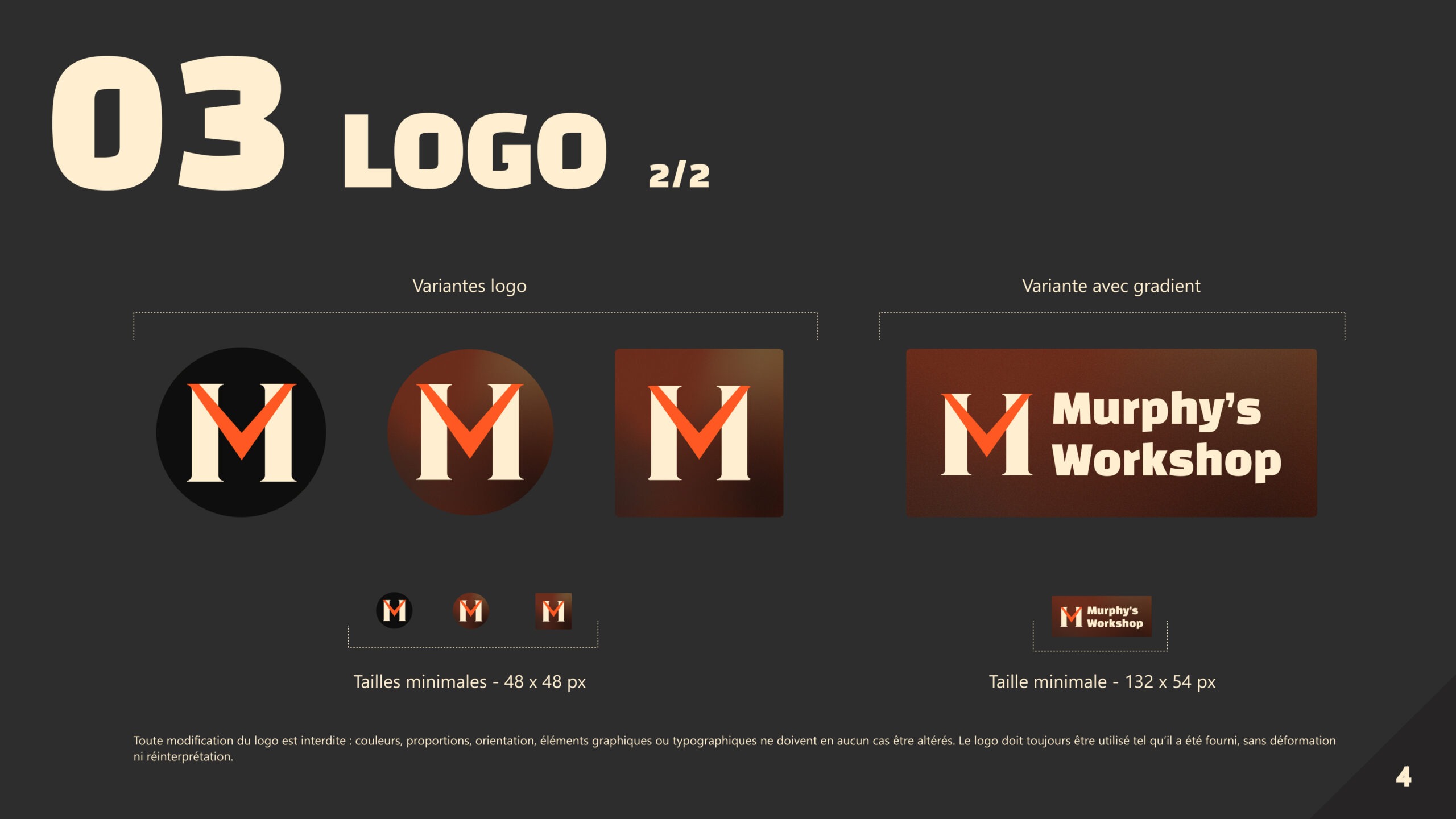 Charte graphique Murphy's Workshop